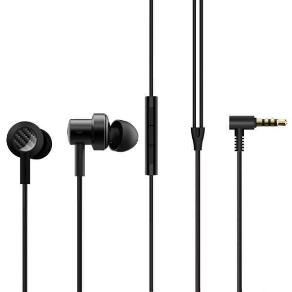 Mi Dual Driver in-Ear Earphones with Mic and Long Tangle-Free Cable(Black)